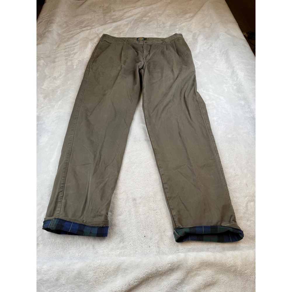 Cabelas Mens 42 Reg Regular Fit‎ Pleated Lined Outdoor Casual Pants